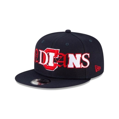Cleveland Indians Gorra | New Era MLB Mixed Font 9fifty Snapback Cap Mexico - Azules